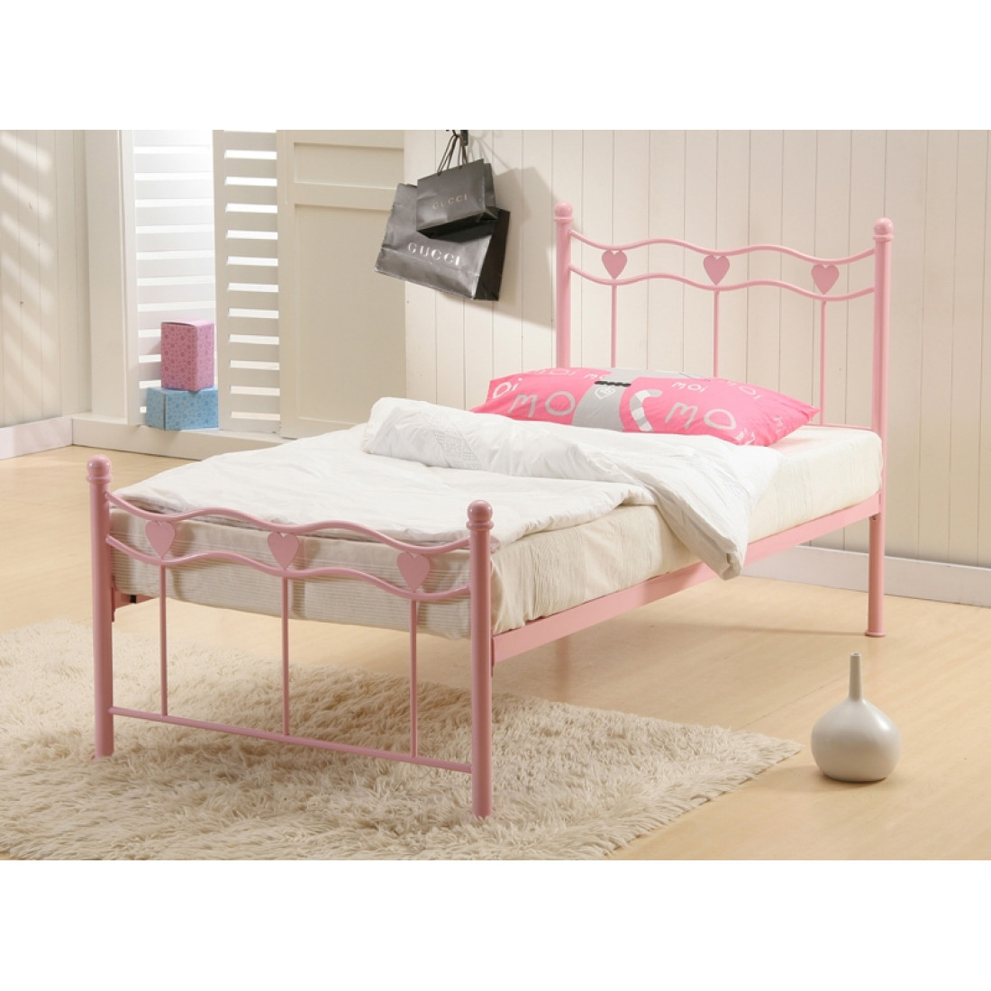 детская металлическая кровать для девочки